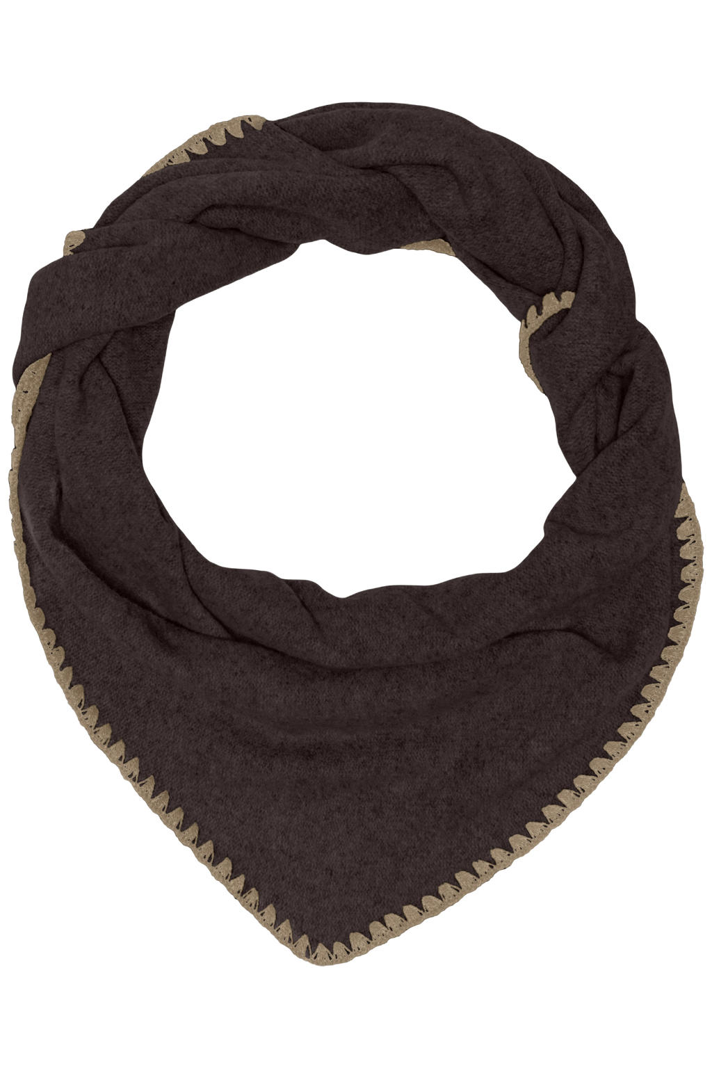 ONLY triangle scarf ONLLEA donkerbruin
