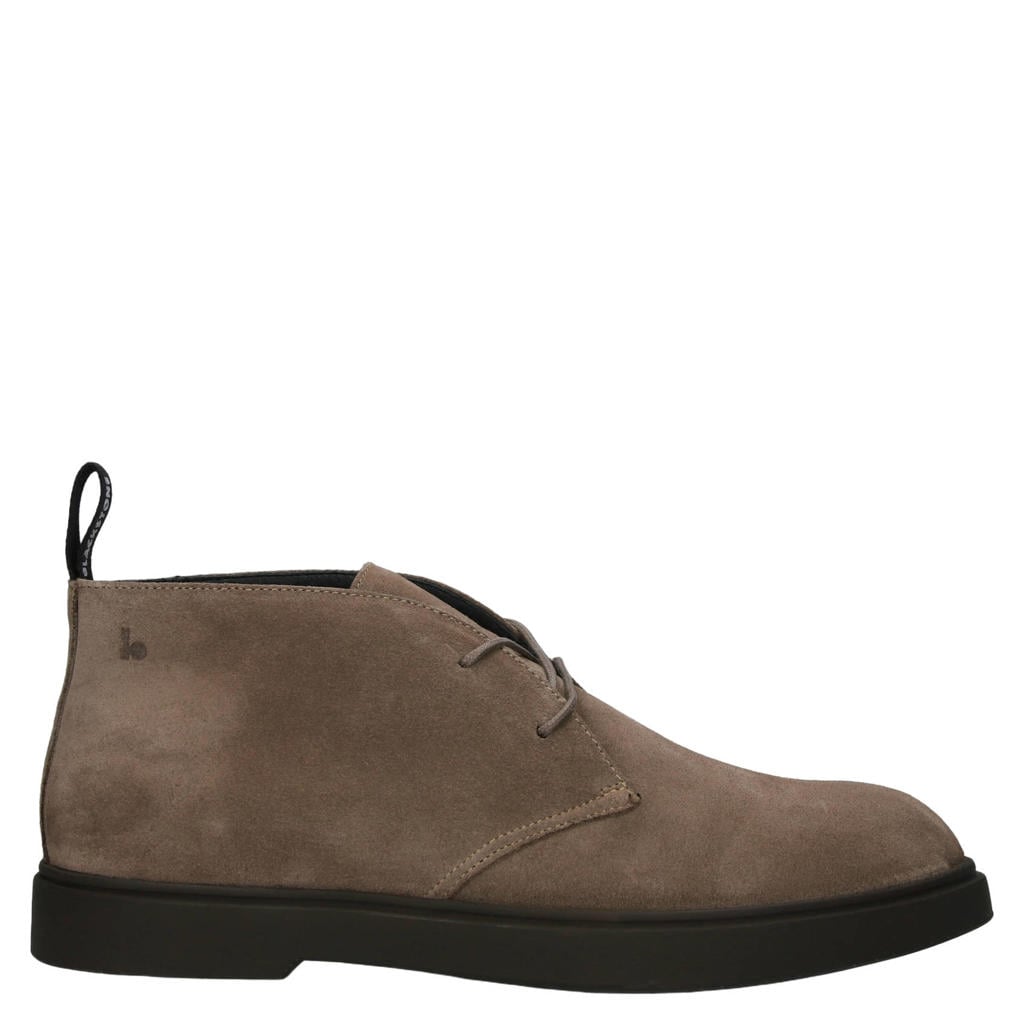 Beige heren Blackstone Cobble Clem suède veterboots -