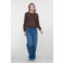 Geisha katoenen sweater met tekstprint - bruin