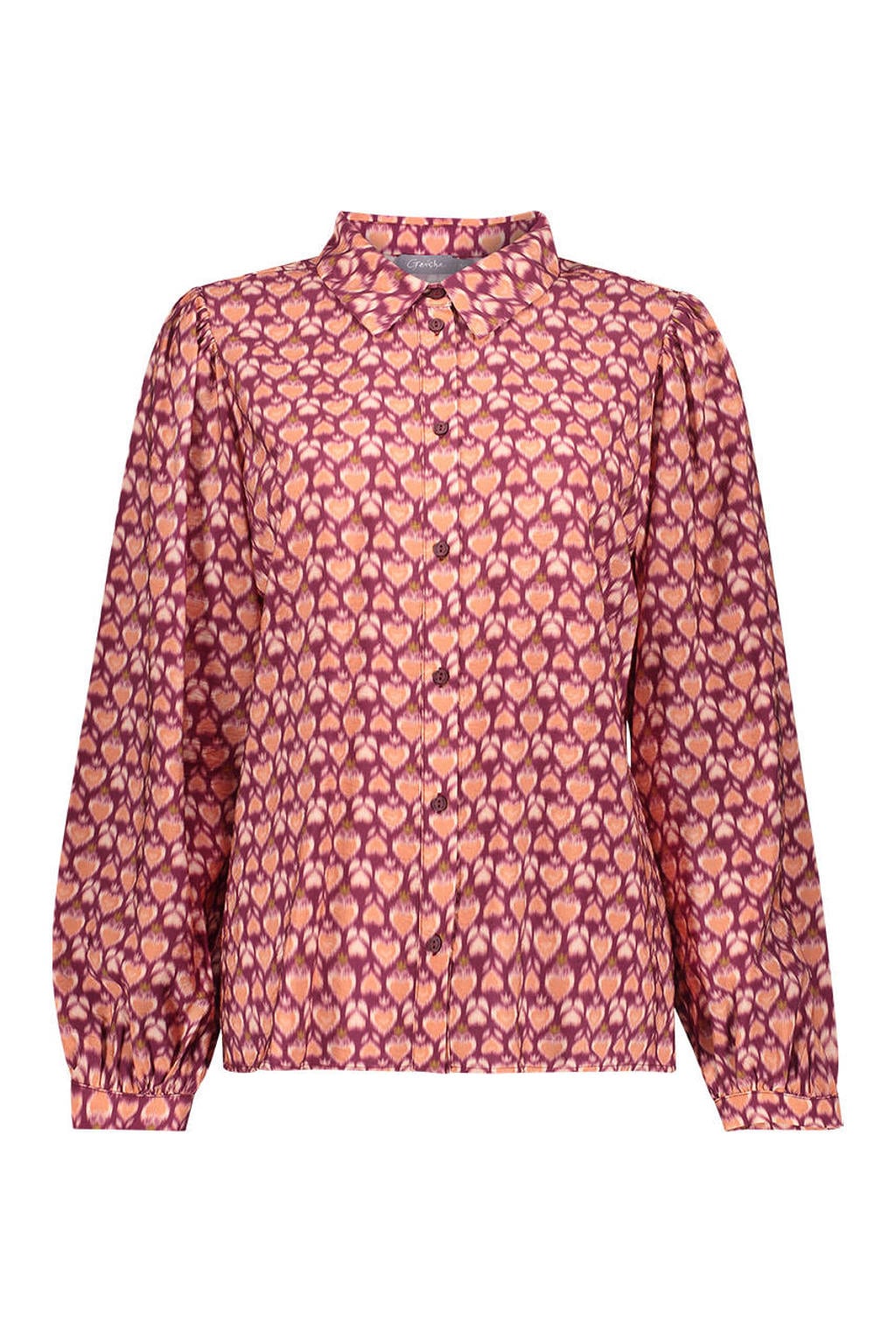 Geisha blouse met print - oranje
