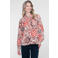 Geisha blouse met print - rood/beige