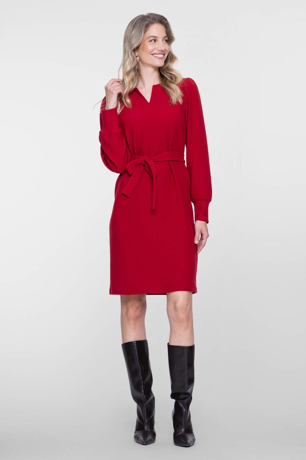 Geisha midi jurk - rood