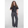 Geisha straight leg geruite pantalon - bruin
