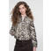 Geisha jas met zebraprint - goud