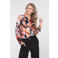 Geisha gebloemde blouse - oranje/zwart