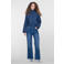 Geisha tweed bomberjack met glitters - donkerblauw