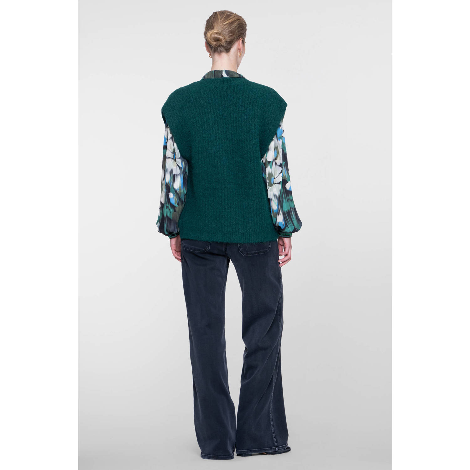 Geisha flared jeans zwart