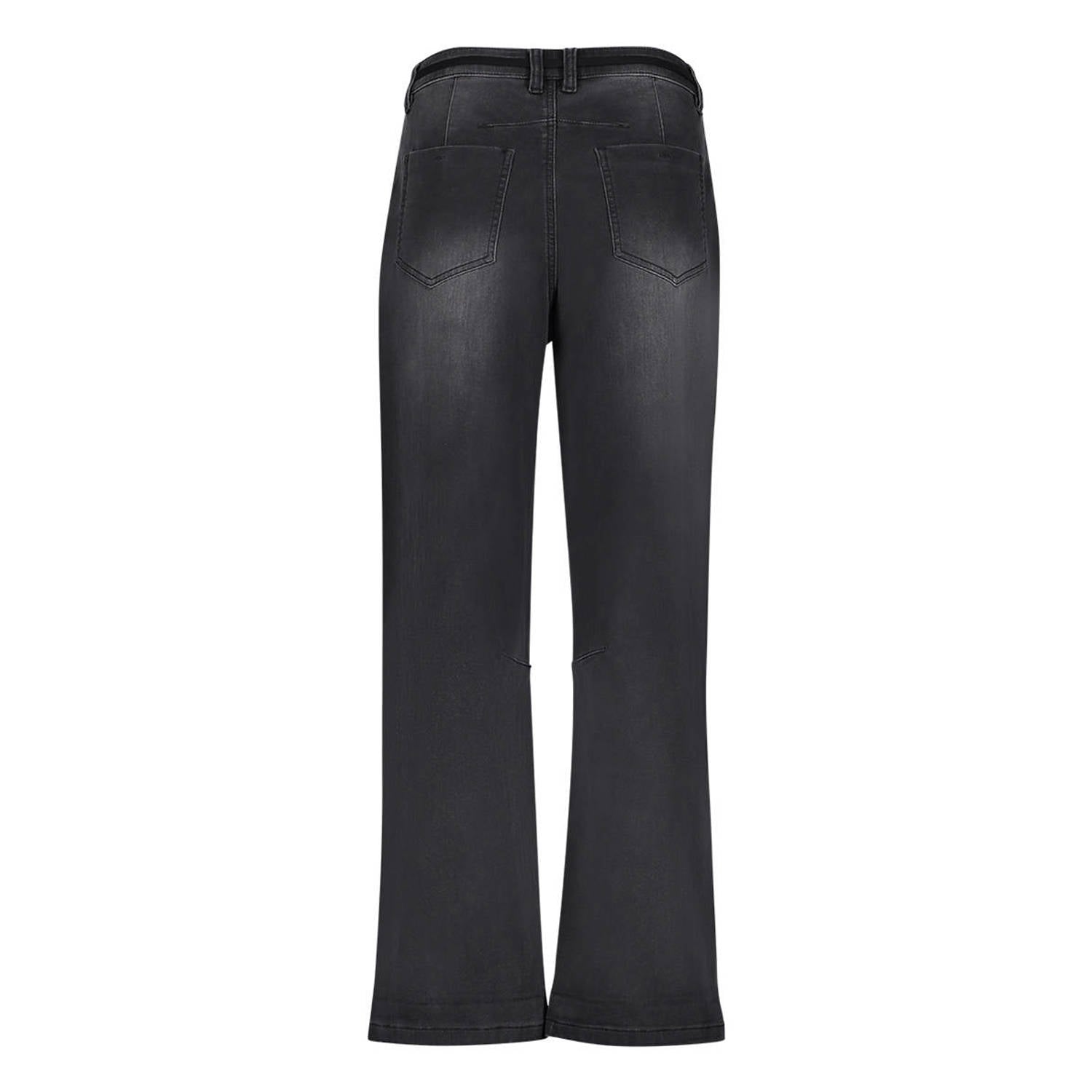 Geisha high waist baggy jeans zwart