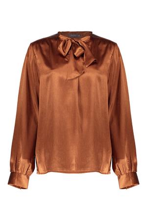 satijnen blouse - oranje