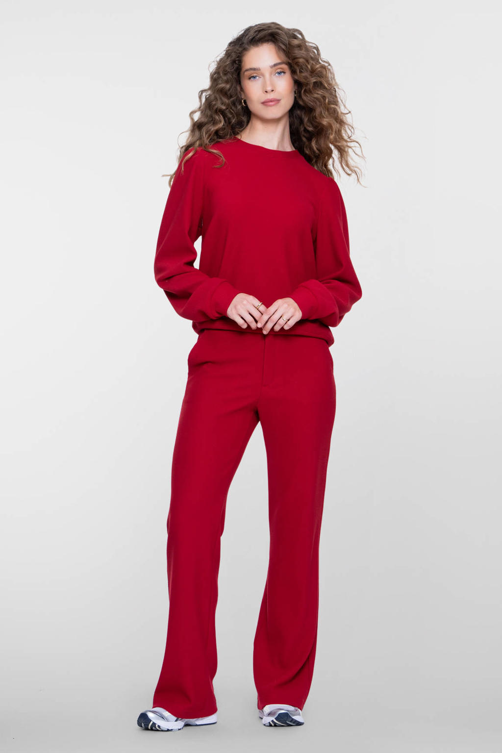 Geisha flared broek - rood