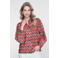 Geisha blouse met print - rood