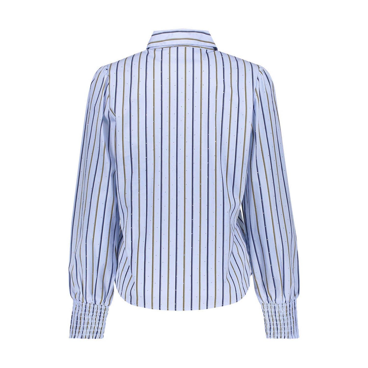 Geisha gestreepte blouse blauw