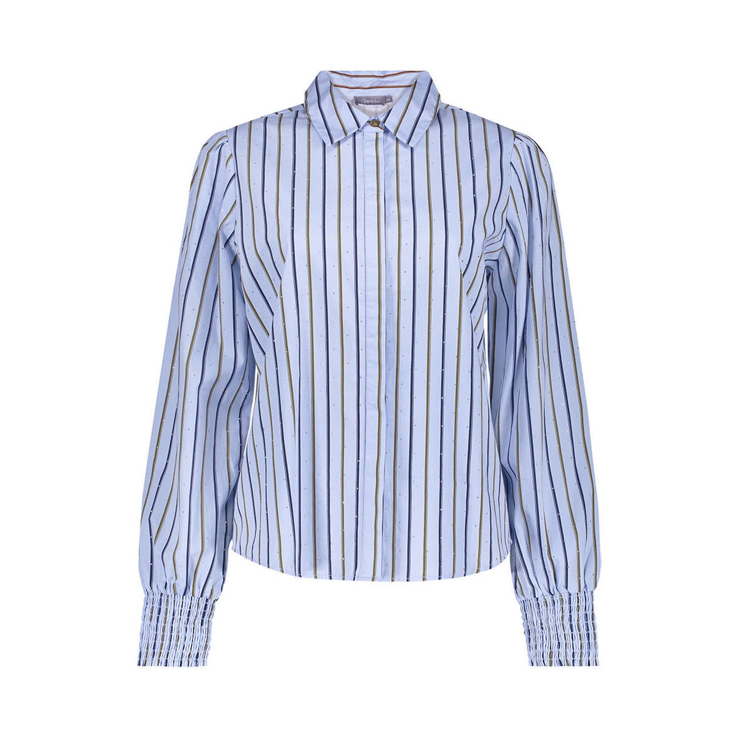 Geisha gestreepte blouse blauw