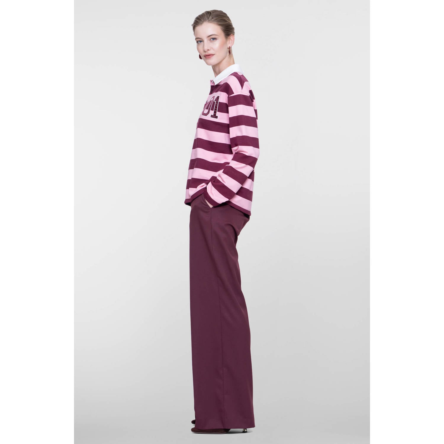 Geisha broek donkerrood