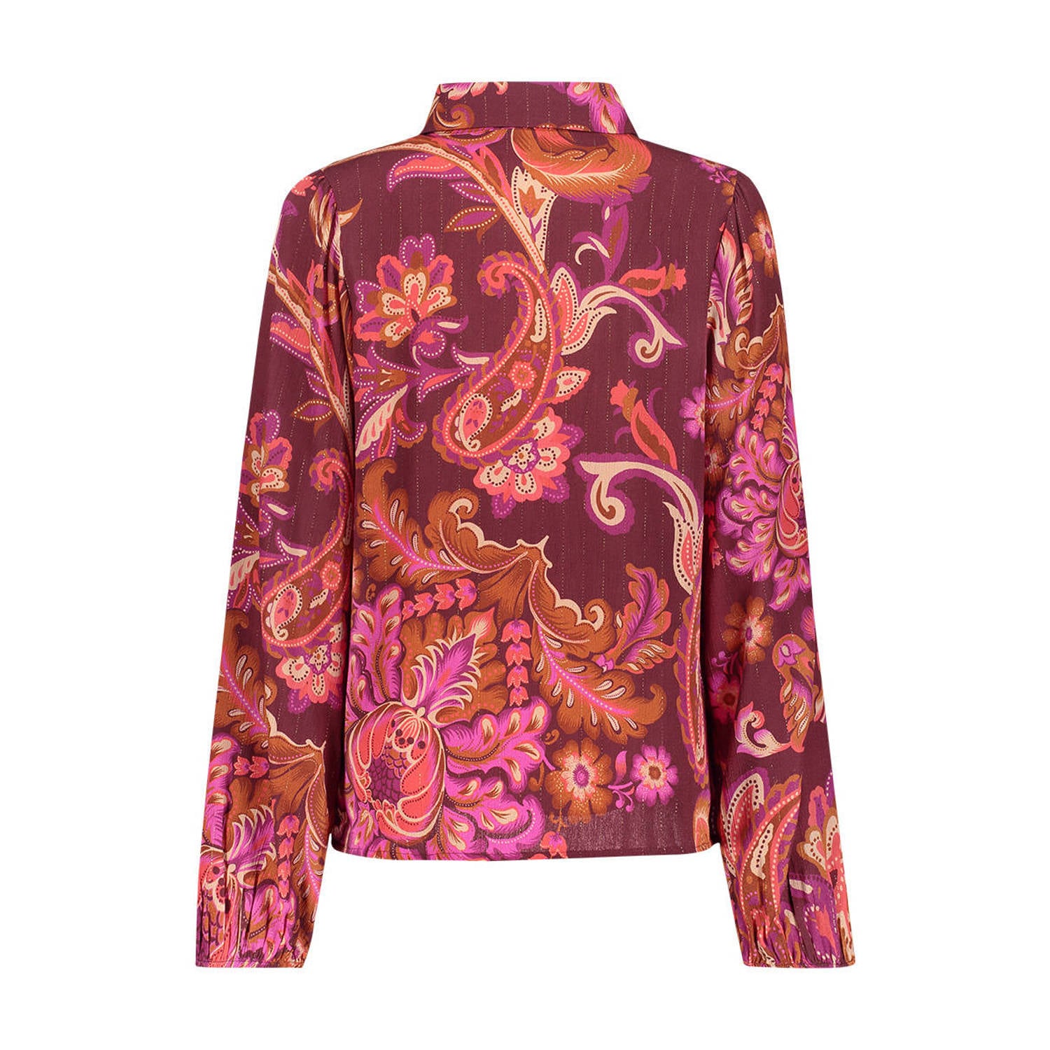 Geisha blouse met print rood roze