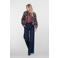 Geisha wide leg jeans met ceintuur - dark blue denim