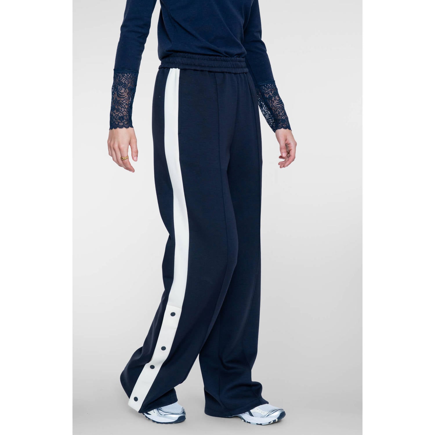 Geisha straight leg broek donkerblauw