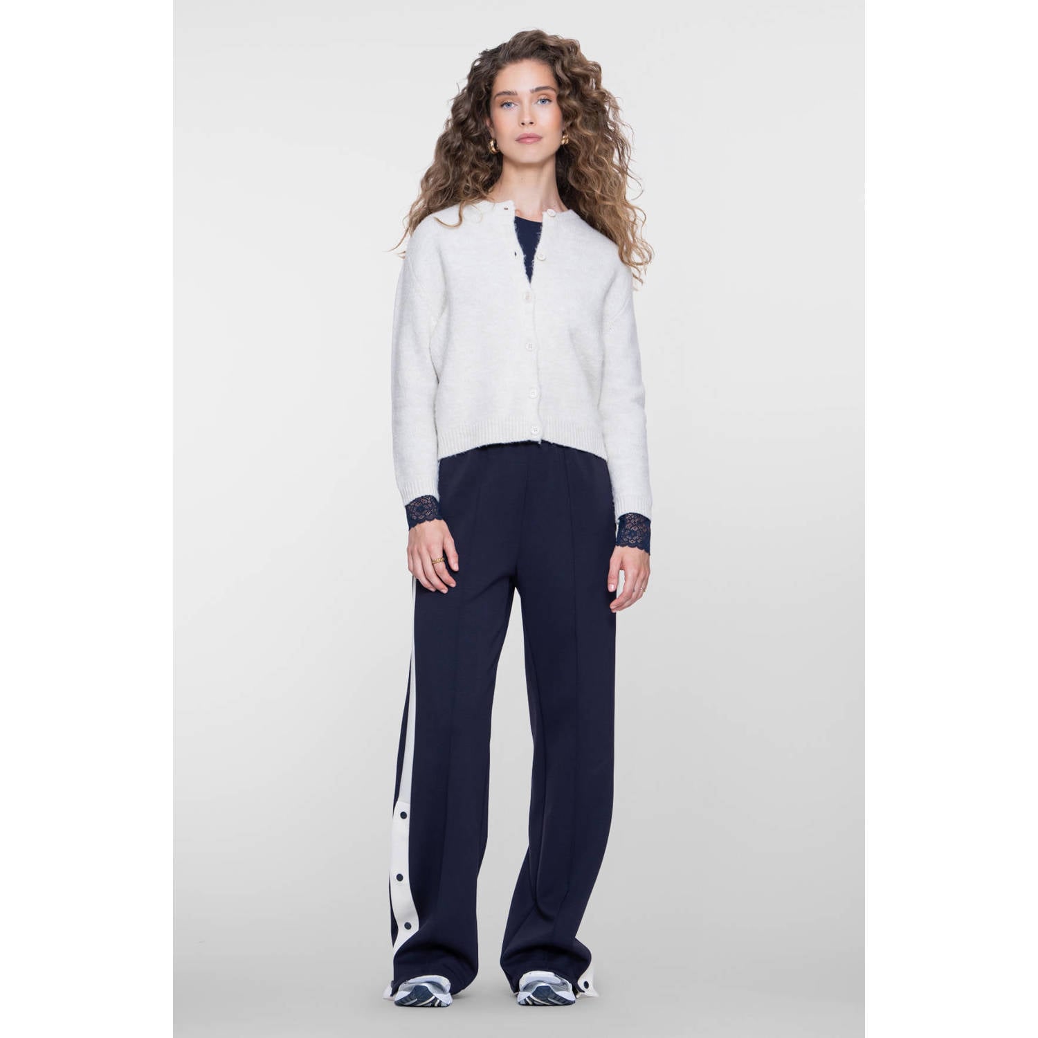 Geisha straight leg broek donkerblauw