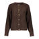 Geisha gebreid vest met wol - donkerbruin