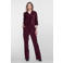 Geisha velours straight leg pantalon - donkerrood
