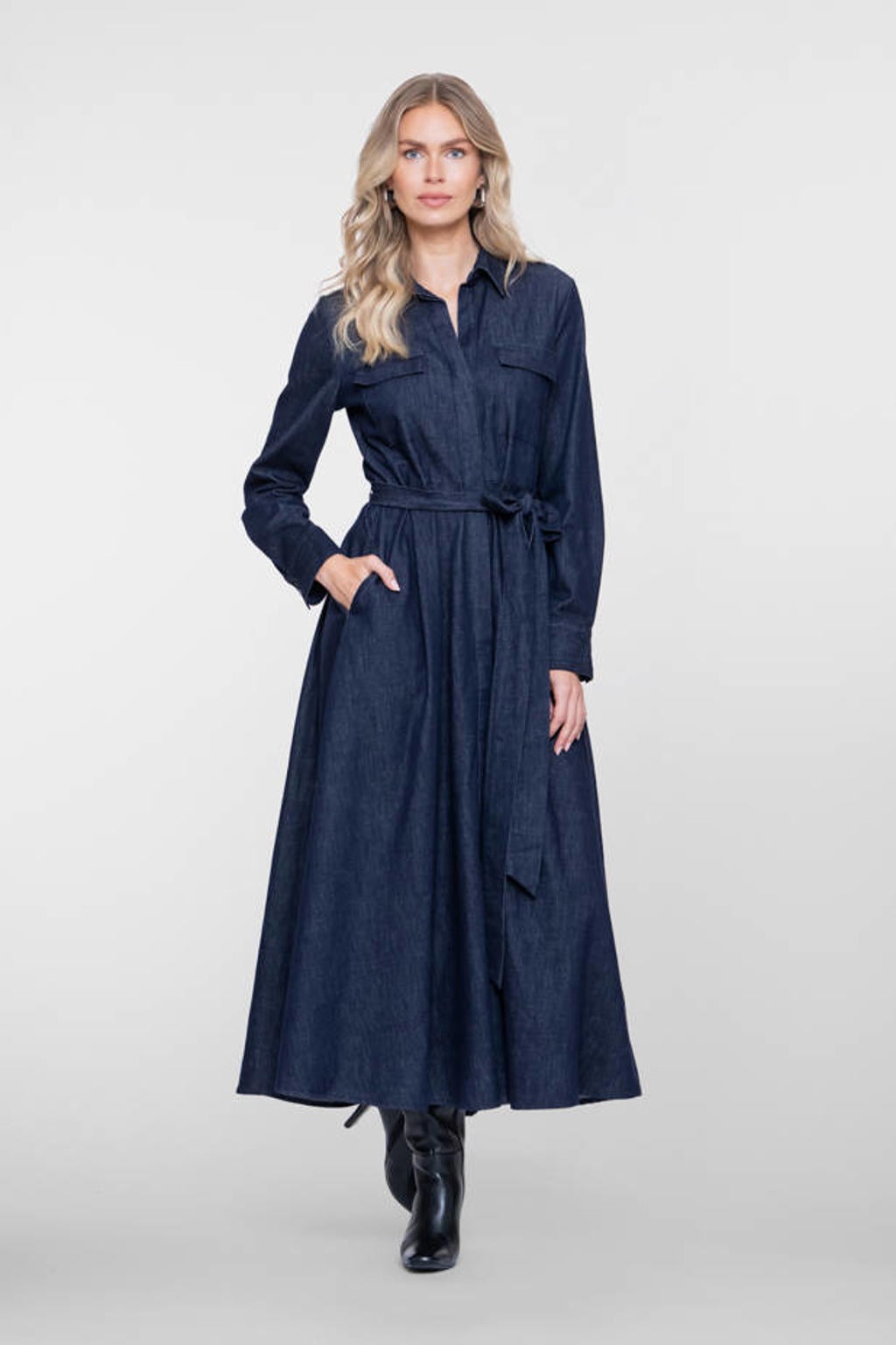 Geisha maxi spijkerjurk - dark blue