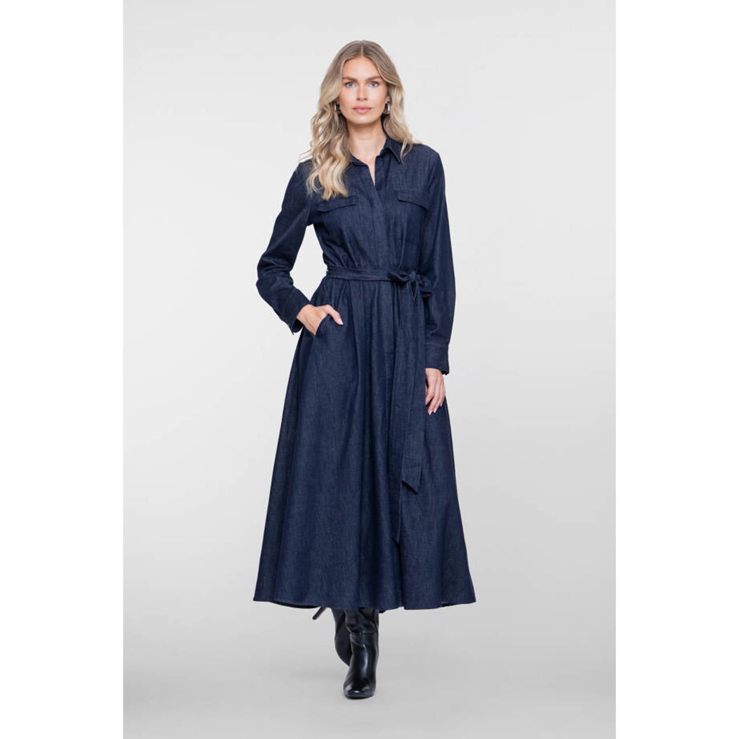 Geisha maxi spijkerjurk dark blue