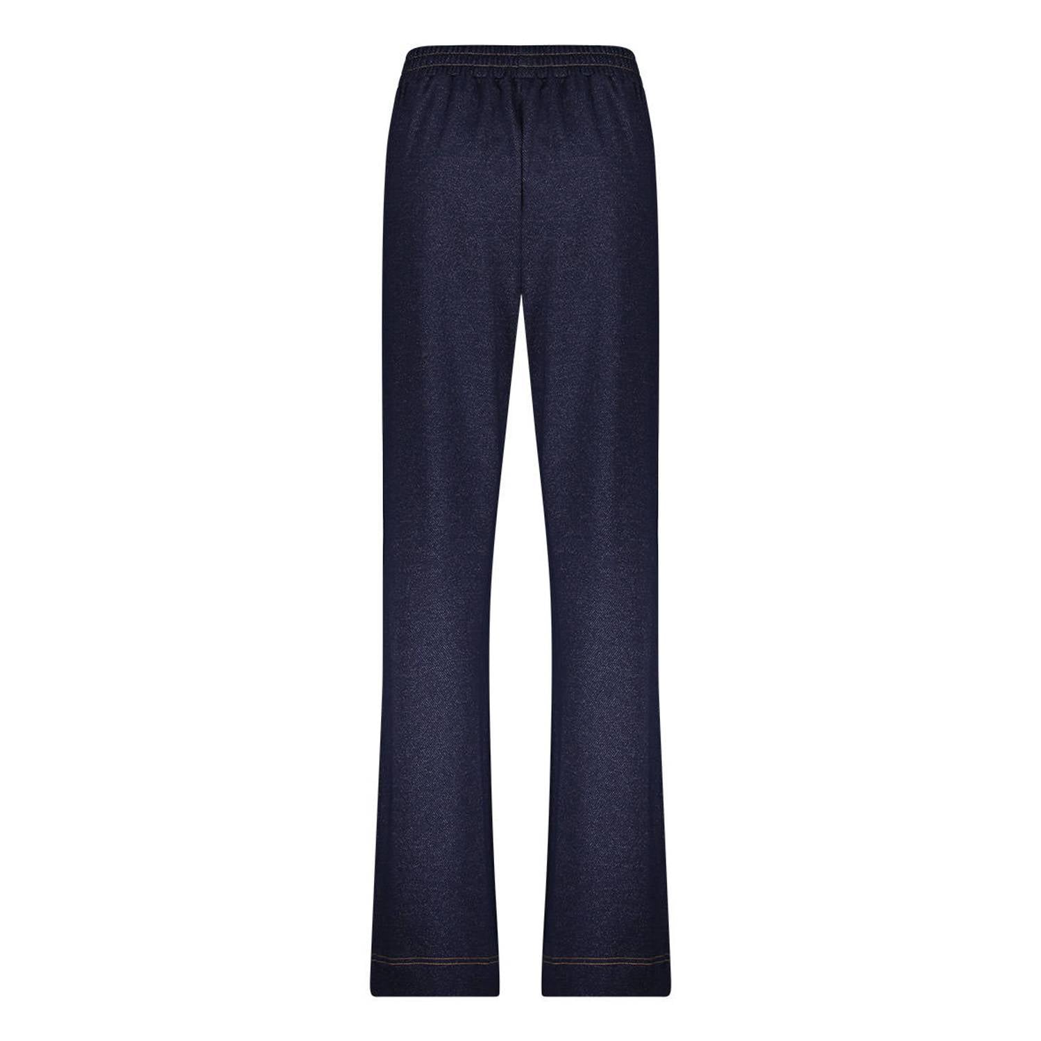 Geisha straight leg broek blauw