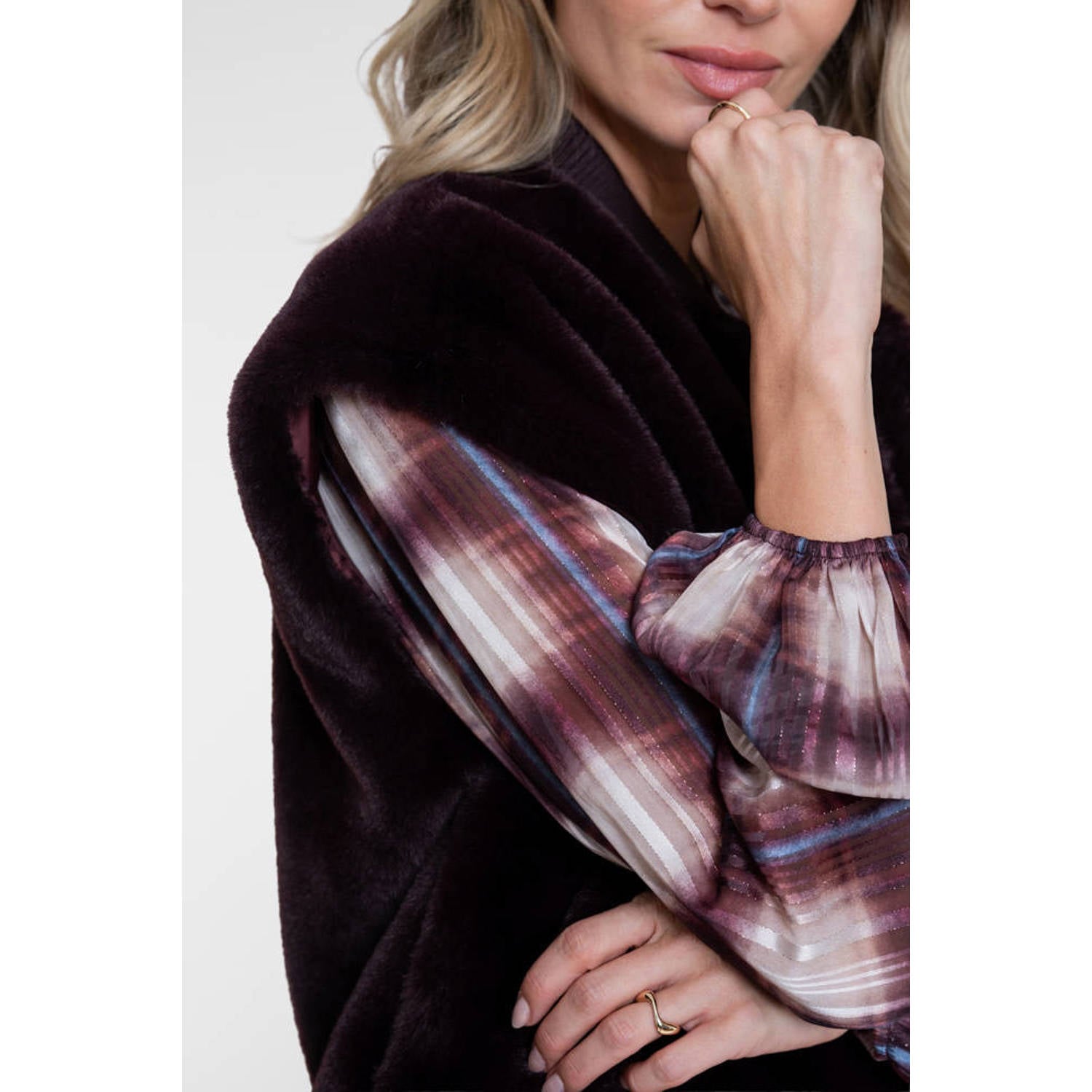 Geisha gilet roodbruin