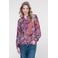 Geisha blouse met print - donkerblauw