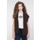 Geisha gilet met wol - donkerbruin