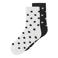 NAME IT KIDS sokken met stippen - zwart/wit (set van 2)