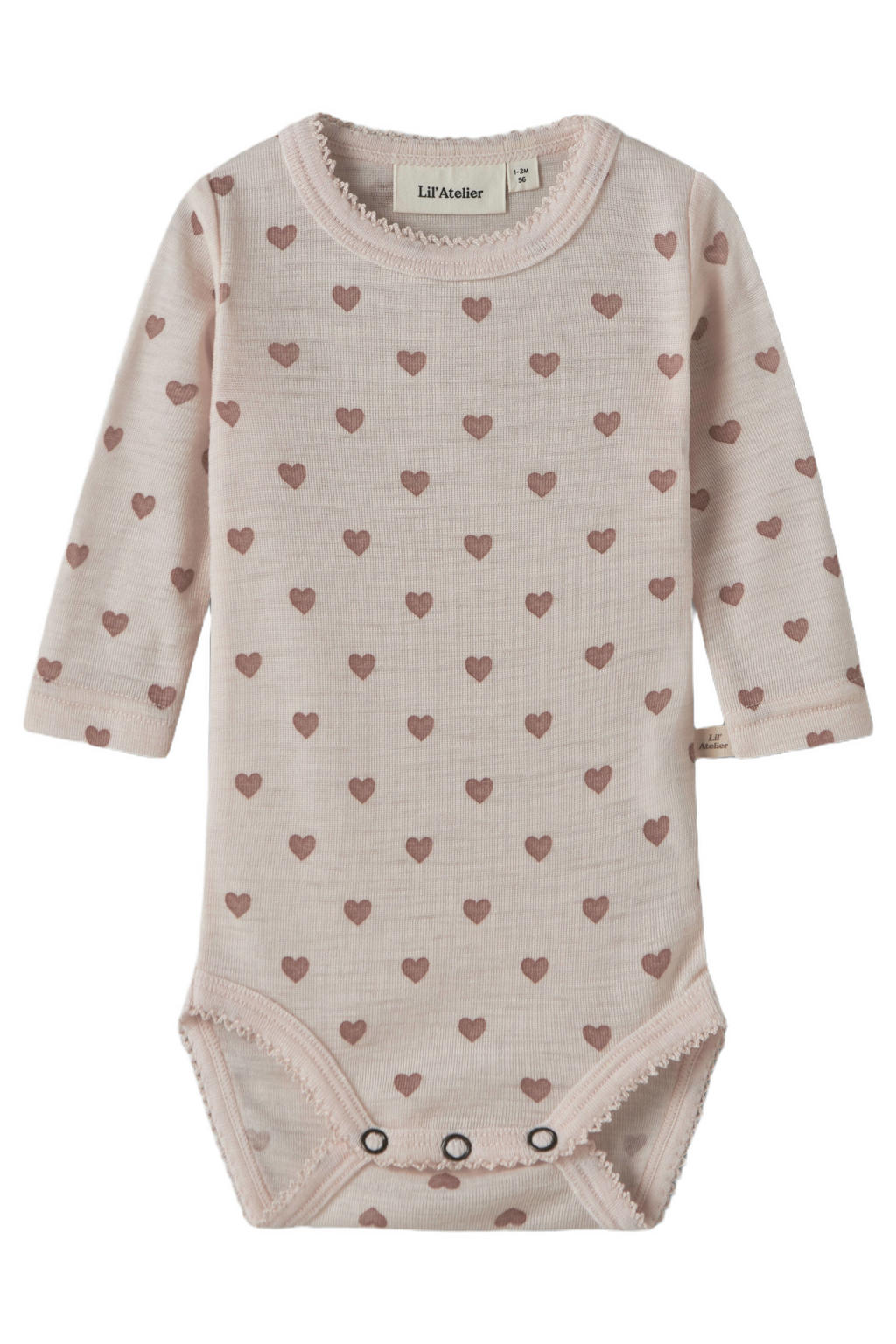 LIL' ATELIER BABY wollen romper - beige/roze