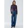 OUI kanten top - donkerblauw