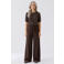 OUI high waist wide leg broek - bruin