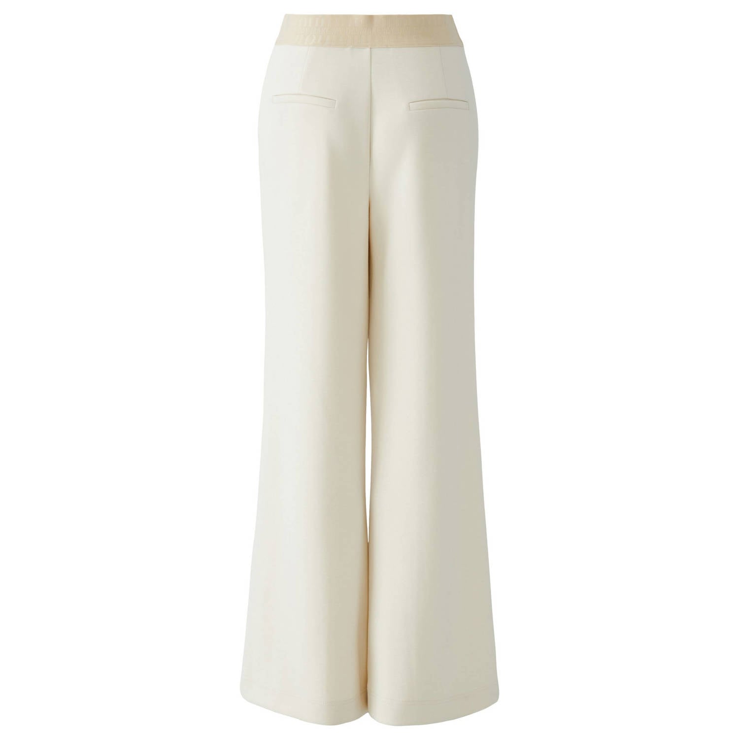 OUI high waist regular fit broek ecru
