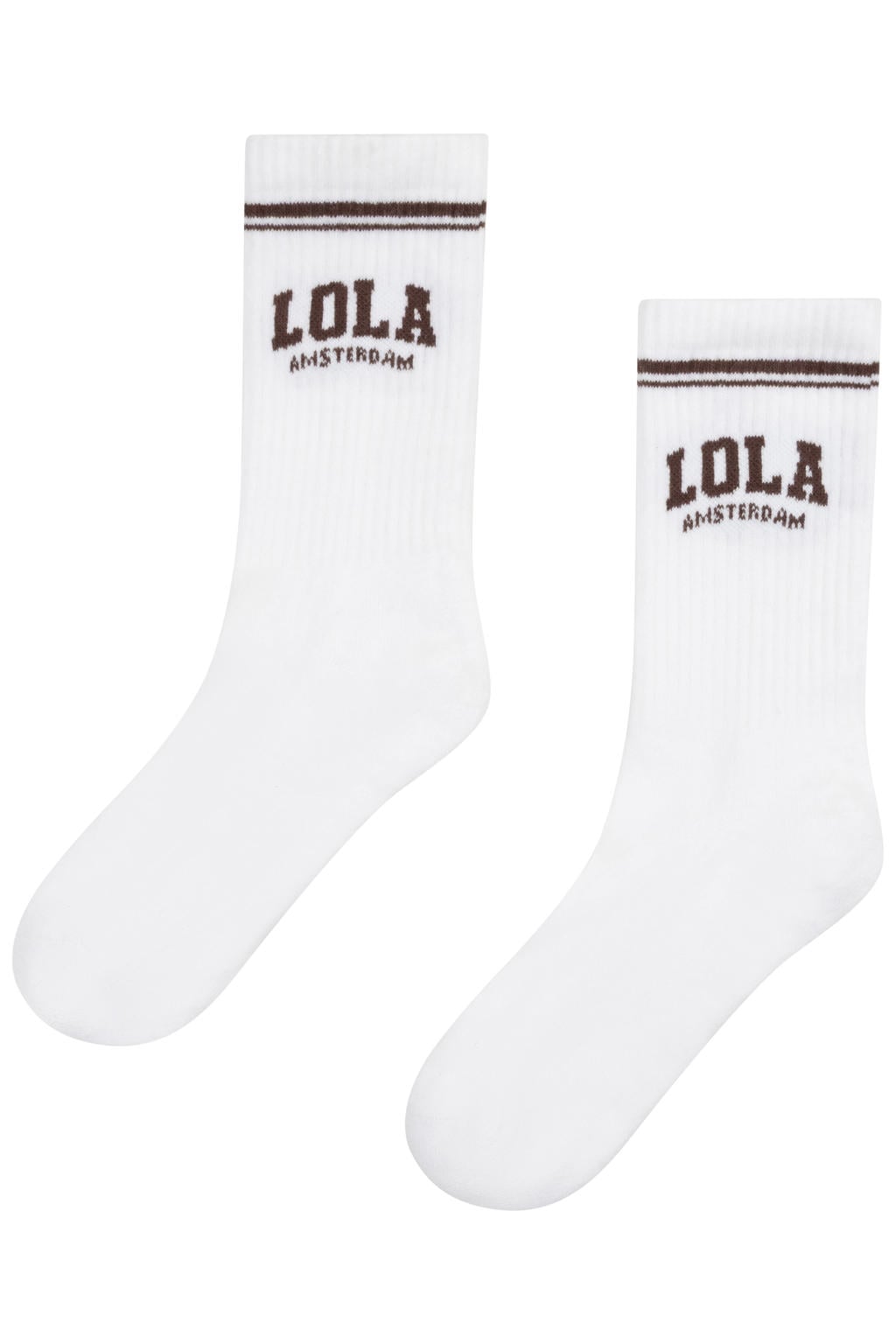 The Lola Club Lola sokken met logo (set van 2) - donkerbruin