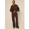 The Lola Club loose fit sweatpant - donkerbruin