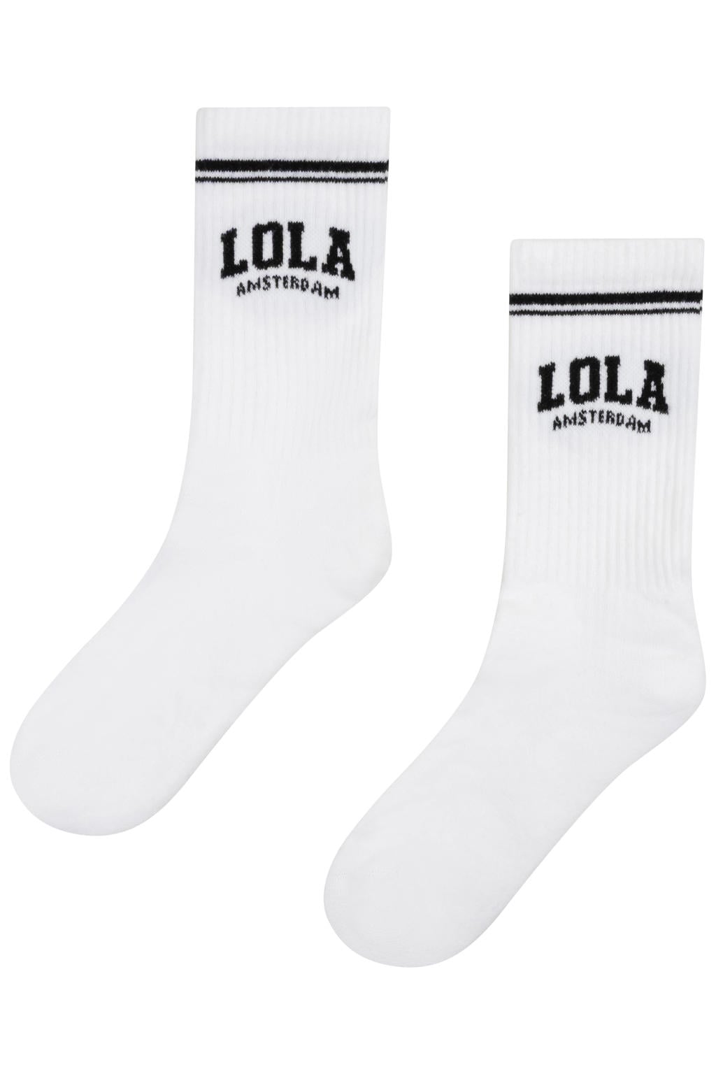 The Lola Club Lola sokken met logo - zwart