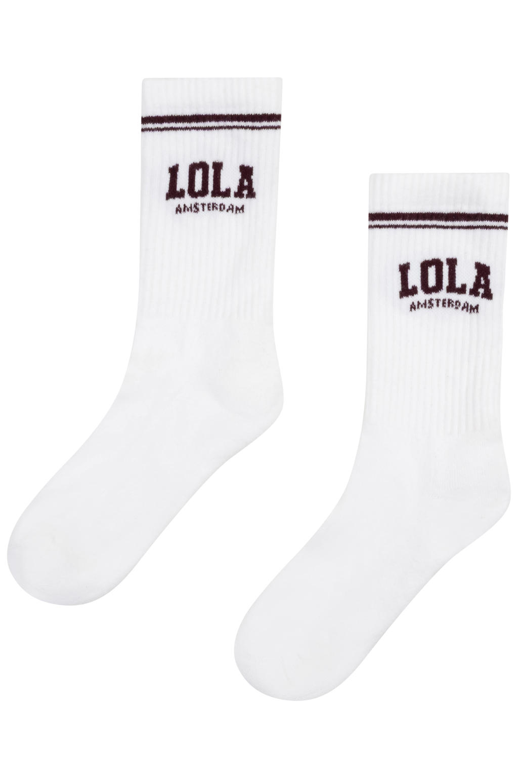 The Lola Club Lola sokken met logo - donkerrood