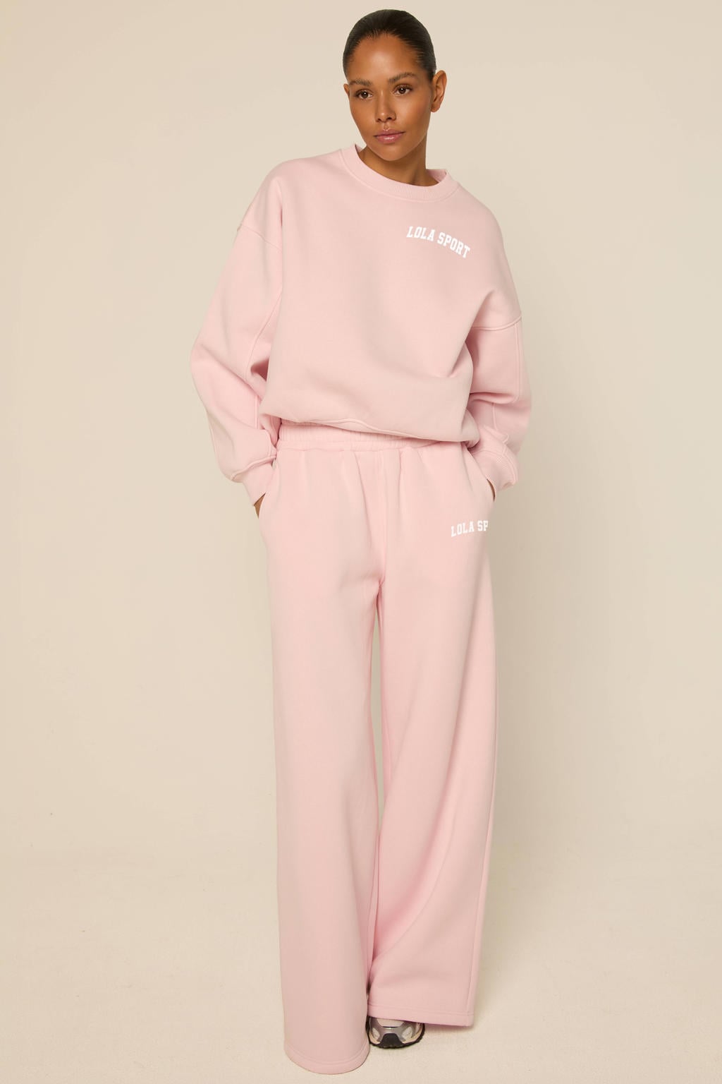 The Lola Club loose fit broek - lichtroze