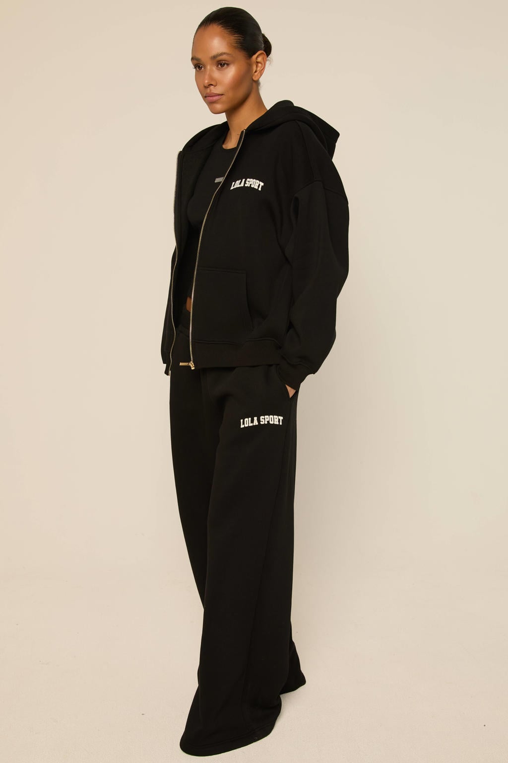 The Lola Club loose fit broek - zwart
