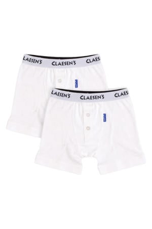 Jongens Boxershorts 2-Pack Wit Rib