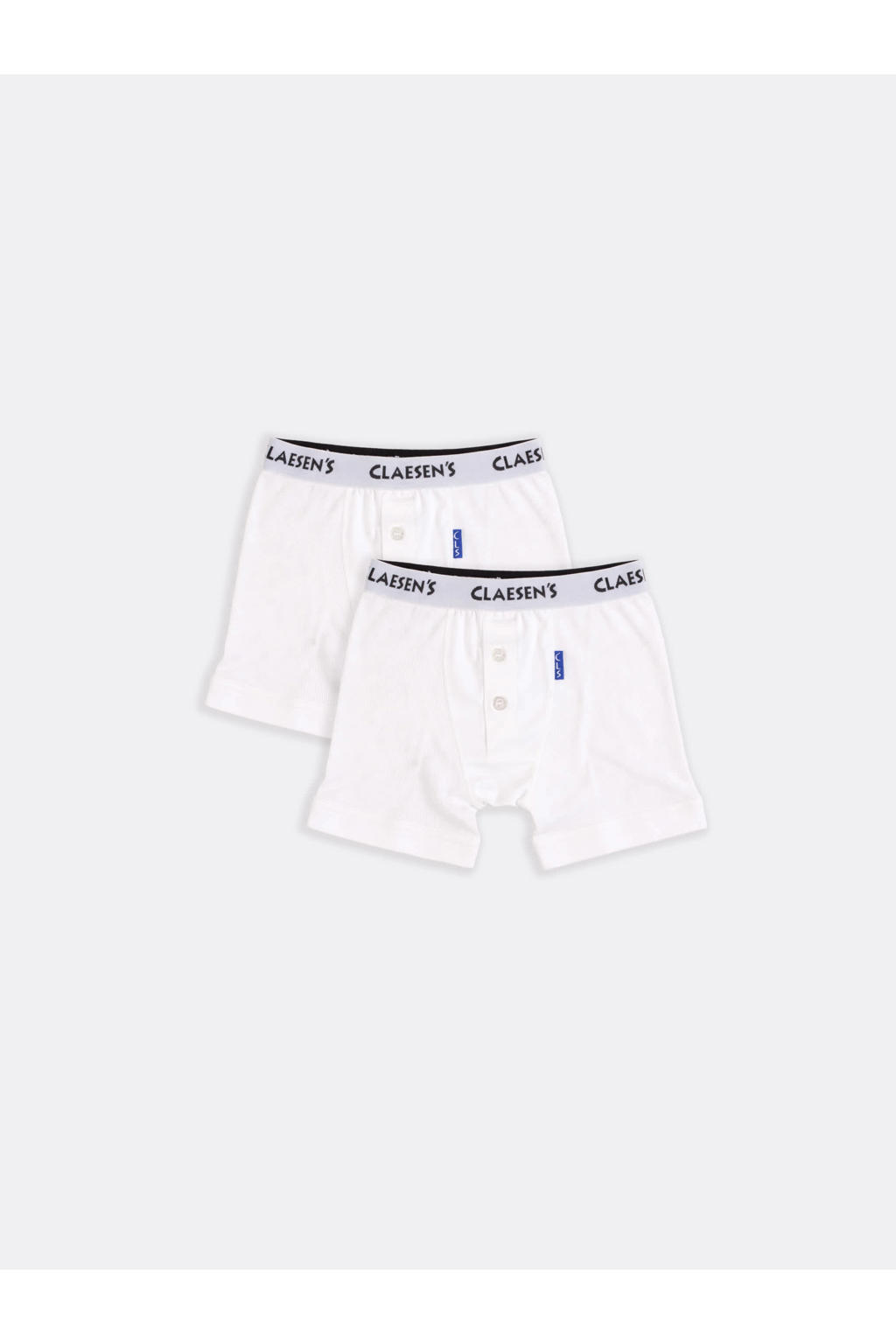 Claesen's Jongens Boxershorts 2-Pack Wit Rib