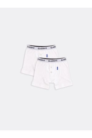 Jongens Boxershorts 2-Pack Wit Rib