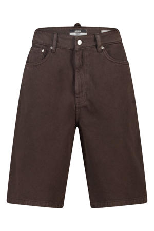 baggy denim short - bruin