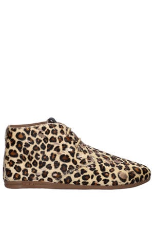 Gimlet veterboots met dierenprint - beige/zwart/goud