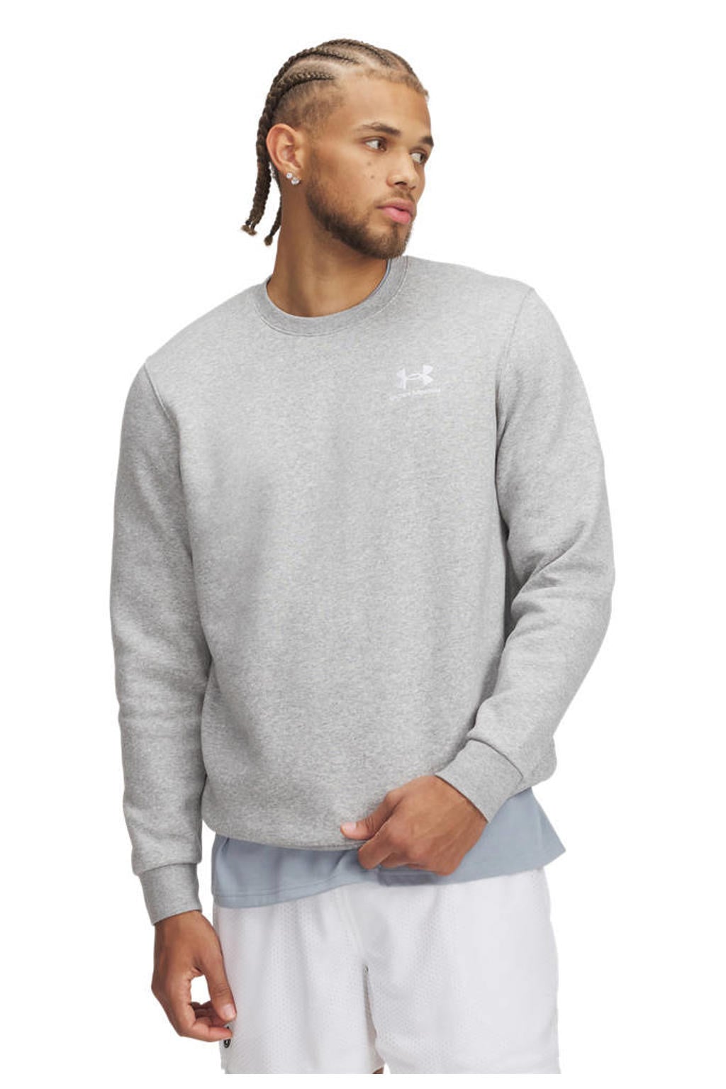 Grijs melange heren Under Armour Icon sweater melange met lange mouwen