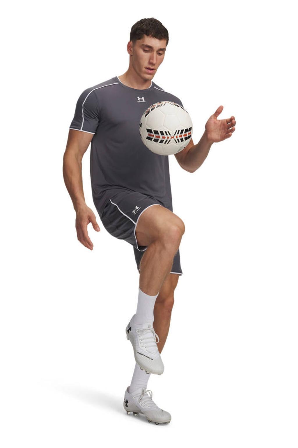 Antraciete heren Under Armour Challenger voetbalbroek van polyester