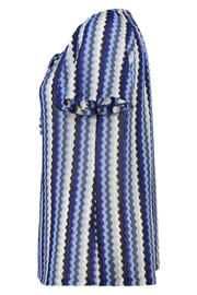 thumbnail: MS Mode gebreide top Plus Size met cut-out en print - blauw