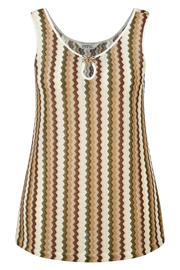 thumbnail: MS Mode top met cut-out en print Plus Size - kaki